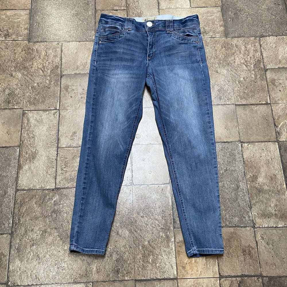 Democracy Ab Technology Jeans Womens 12/34x27 Blue Distressed Mid Rise - Picture 9 of 10